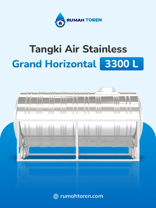 12. Toren Stainless Merk Grand Horizontal 3300 Liter