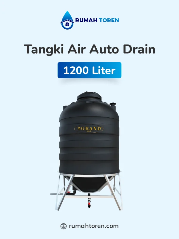 2. Tandon Air Auto Drain 1200 Liter Anti Lumut