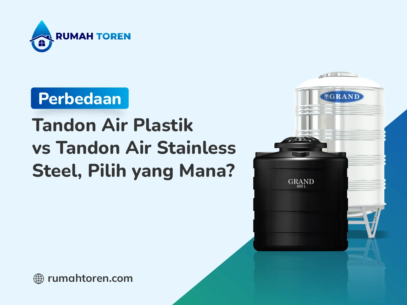 Perbedaan Tandon Air Plastik Vs Stainless Steel, Pilih Mana