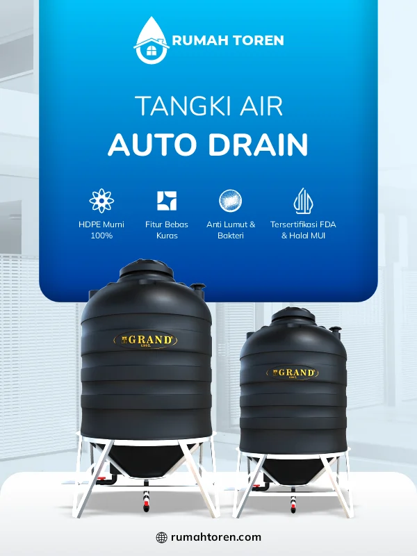 Rekomendasi Toren Air Auto Drain, Bebas Kuras Tanpa Repot