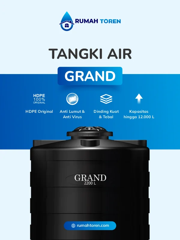 Rekomendasi Toren Air Grand, Kuat dan Anti Lumut 