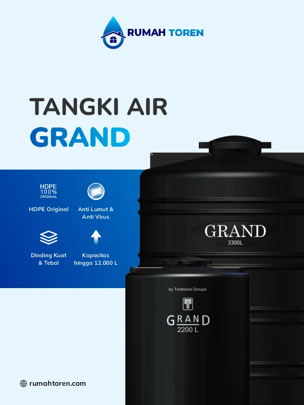 Rekomendasi Toren Air Grand, Tahan Lama dan Tahan Cuaca 