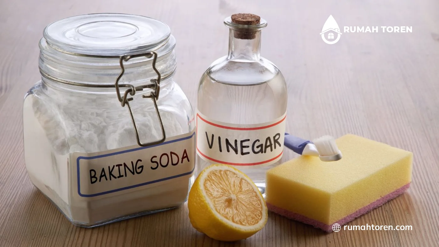 2. Memakai Cuka dan Baking Soda 