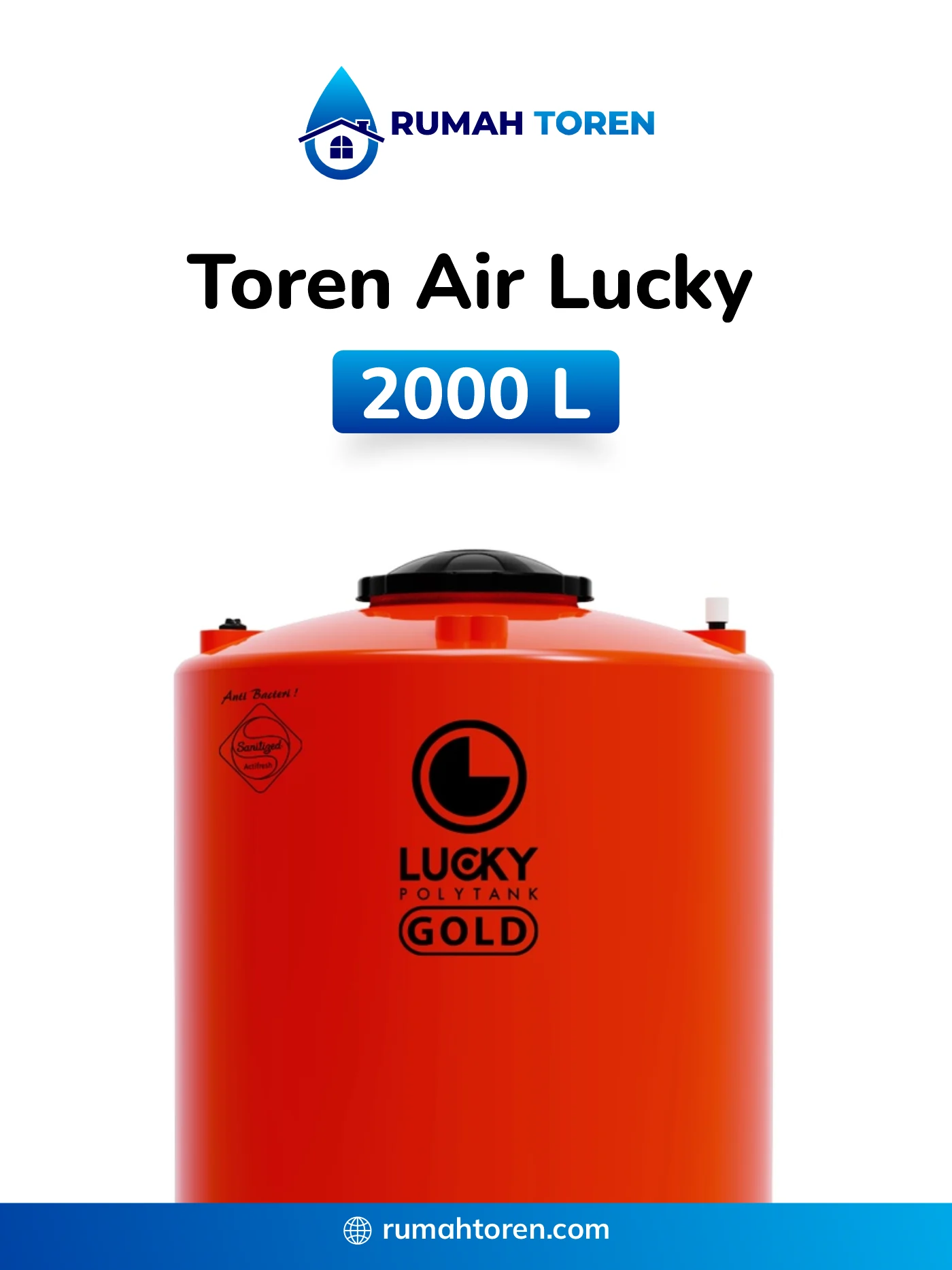 2. Tempat Penampungan Air Lucky Polytank LS 2000 Liter