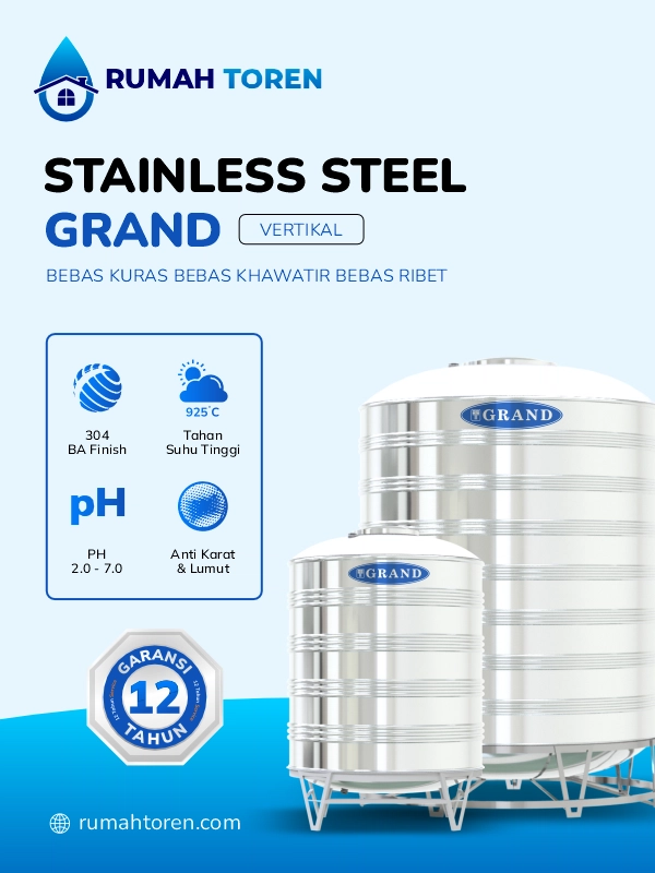 Rekomendasi Toren Air Stainless Steel Toren Air Stainless Steel Vertikal Grand