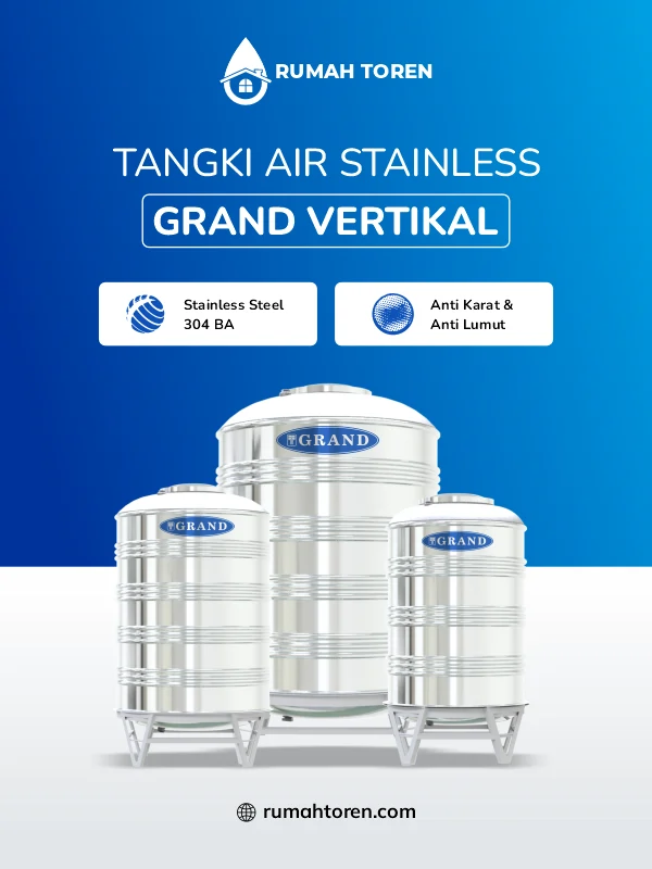 Rekomendasi Toren Stainless Vertikal Anti Lumut Terbaik 