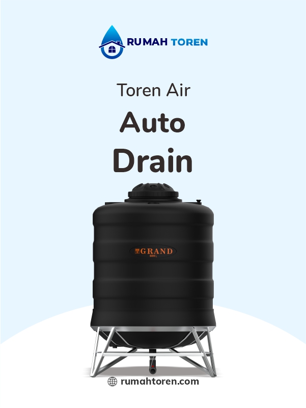 Toren Air Auto Drain, Bebas Kuras Sekitar 500 Liter 