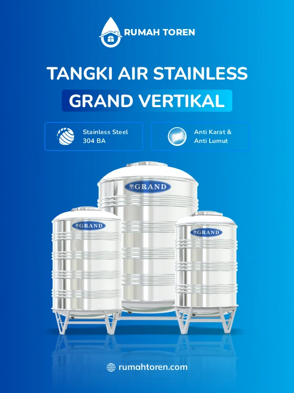 Toren Stainless Vertikal, Cocok untuk Berbagai Kebutuhan