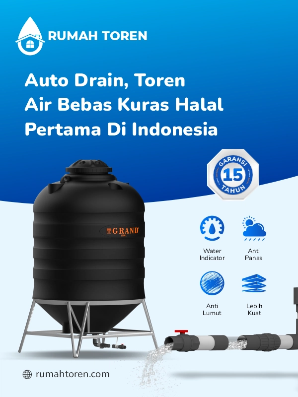 Auto Drain, Toren Air Bebas Kuras Halal Pertama di Indonesia