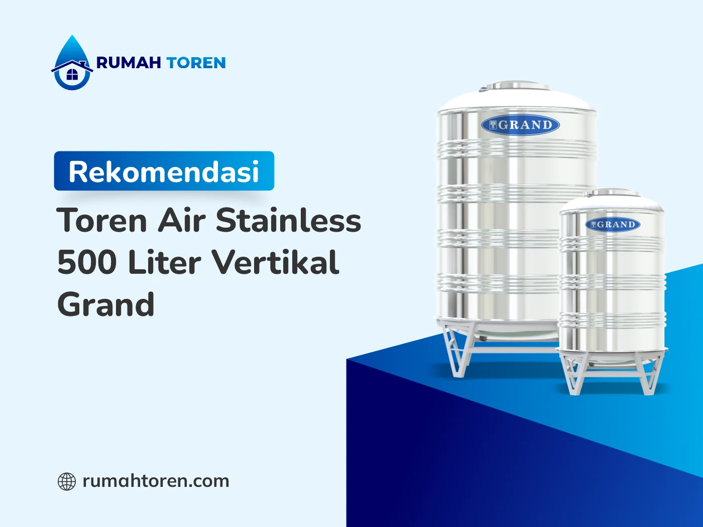 Rekomendasi Toren Air Stainless 500 Liter Vertikal Grand