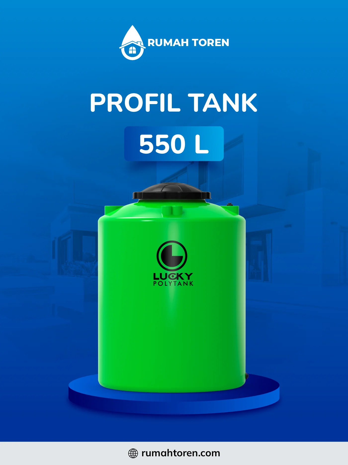 7. Toren Penampung Air Polytank 550 Liter