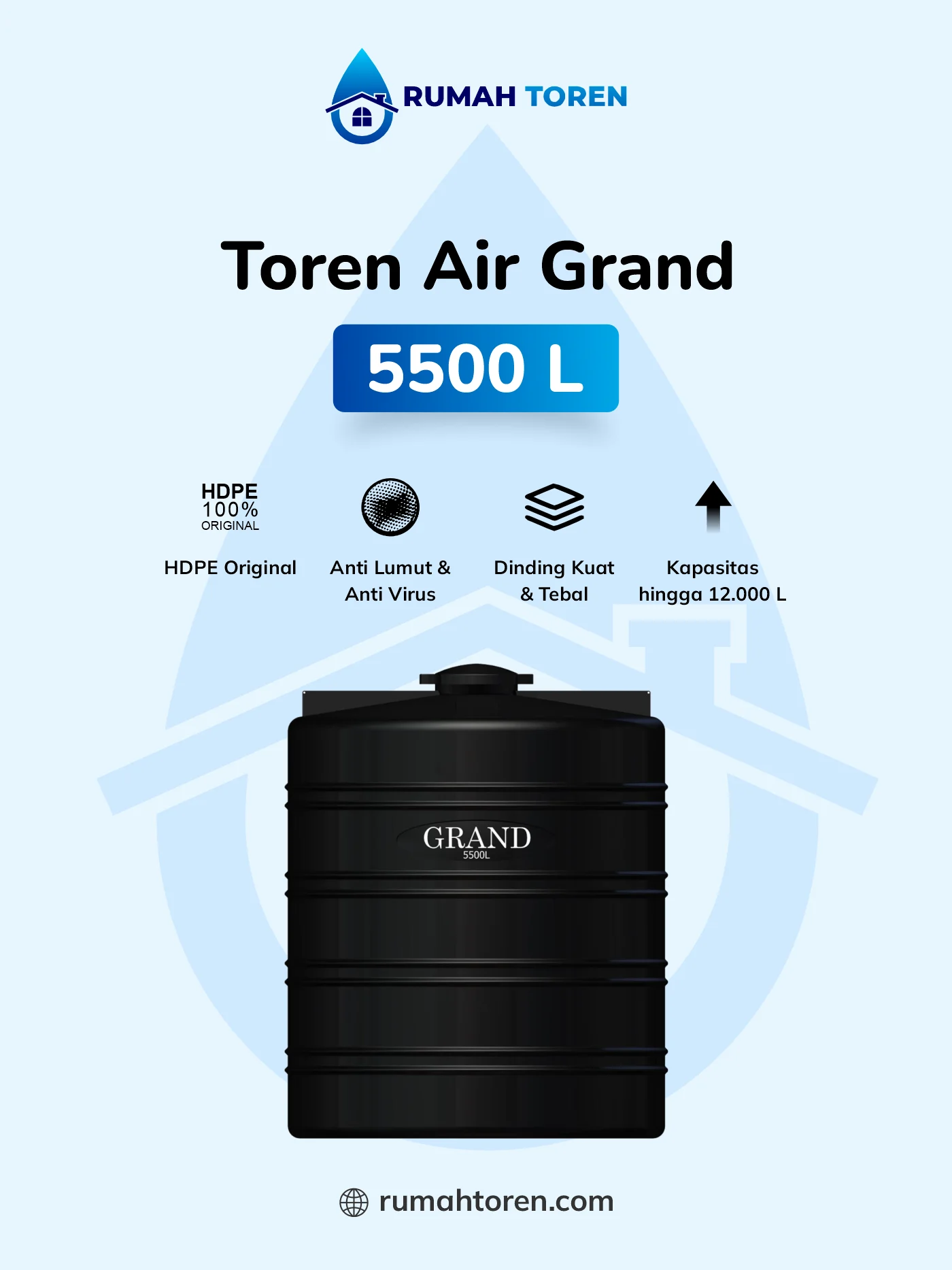 3. Toren Air Grand 5500 Liter