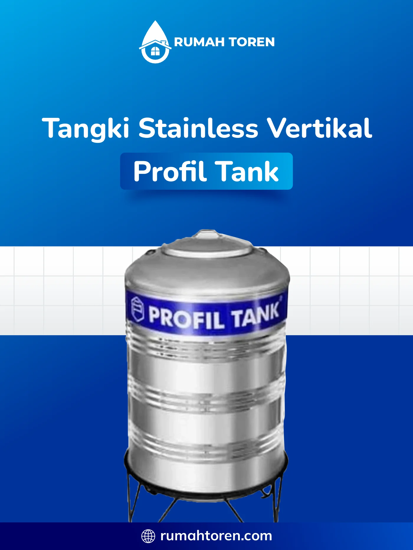 2. Toren Air Stainless Vertikal Profil Tank