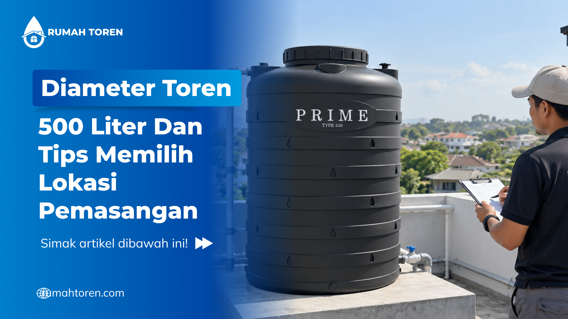Diameter Toren 500 Liter Dan Tips Memilih Lokasi Pemasangan