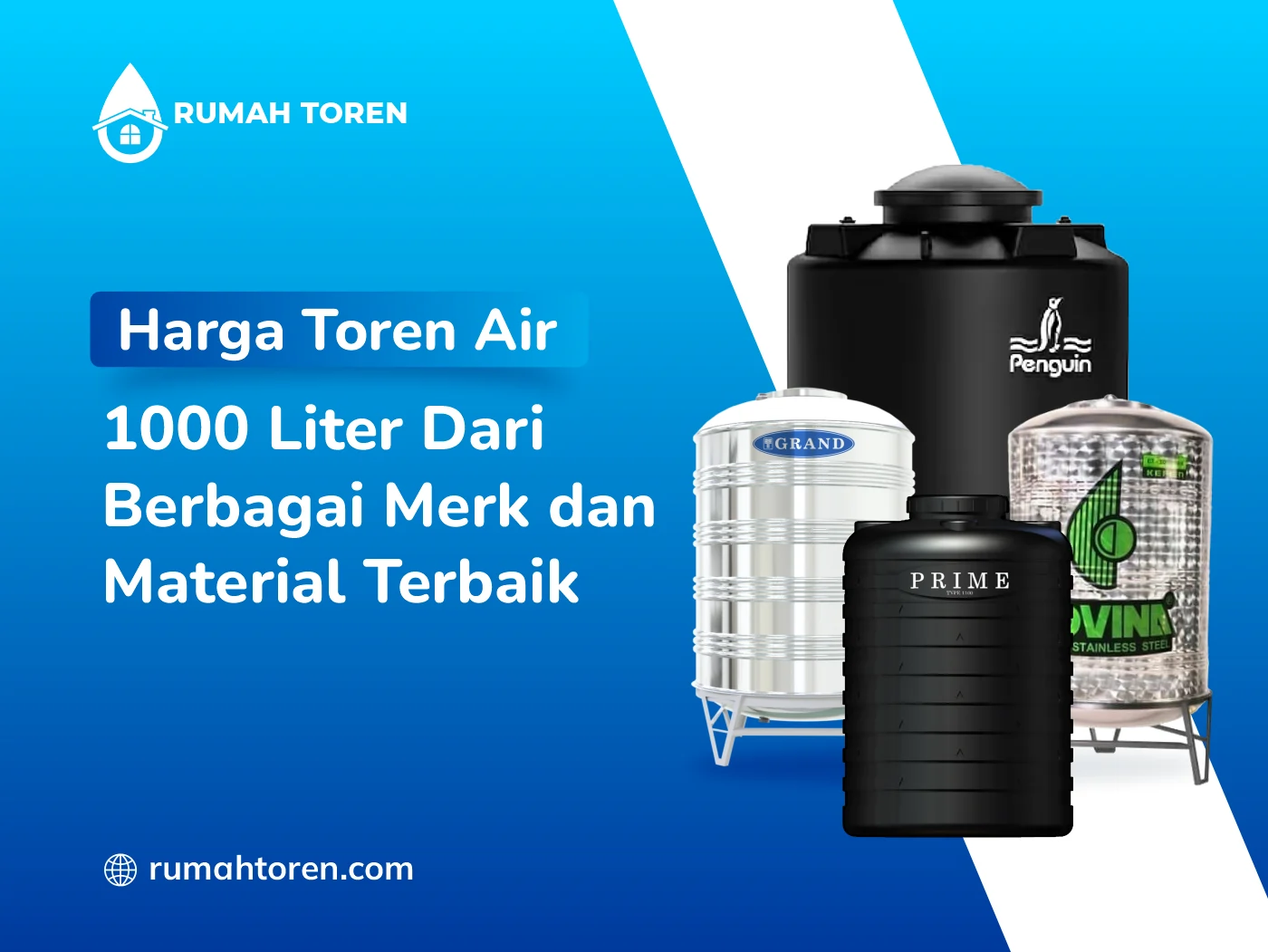 Harga Toren Air 1000 Liter Dari Berbagai Merk Dan Material Terbaik