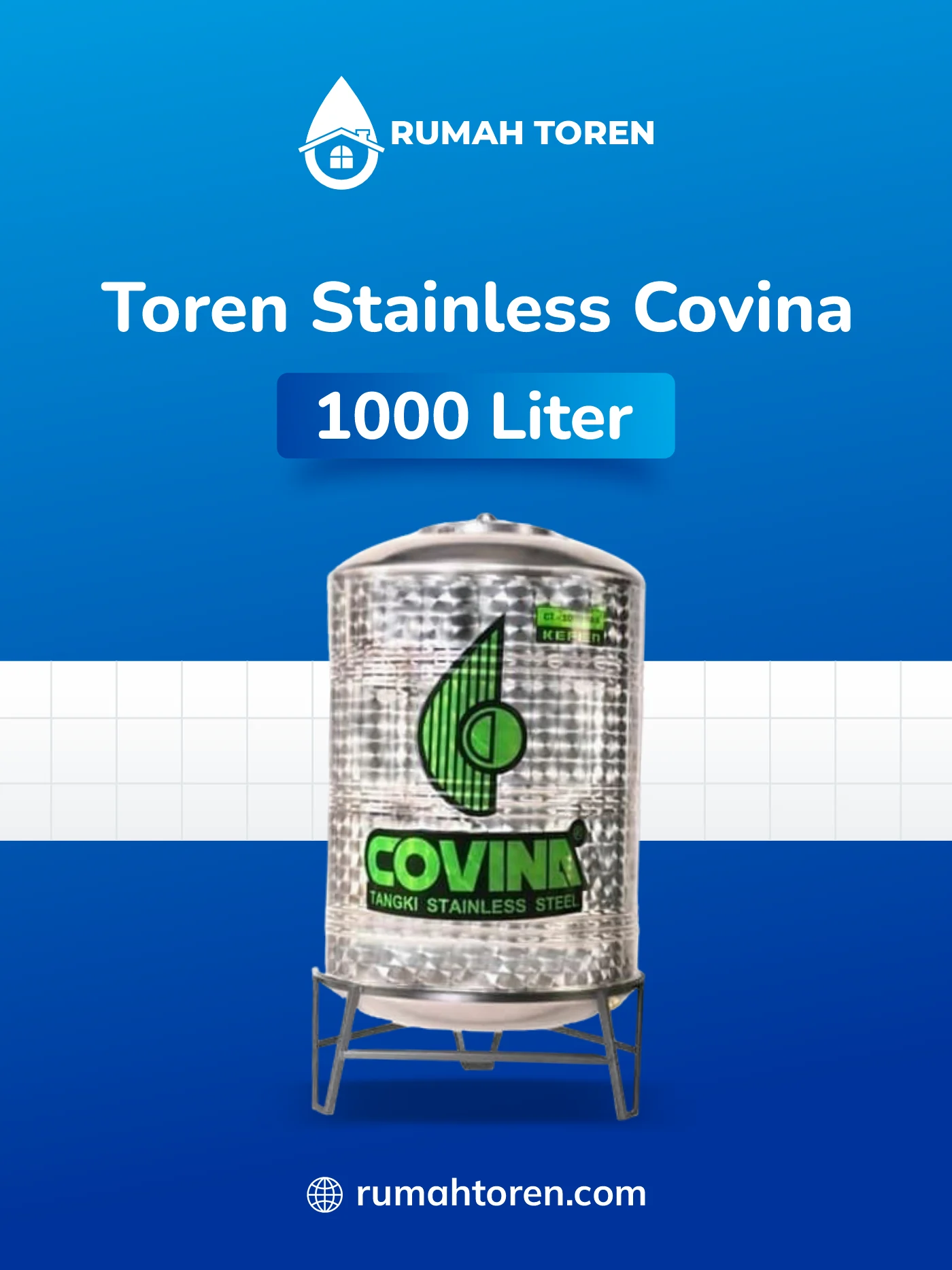 Kisaran Harga Toren Air 1000 Liter Covina Stainless