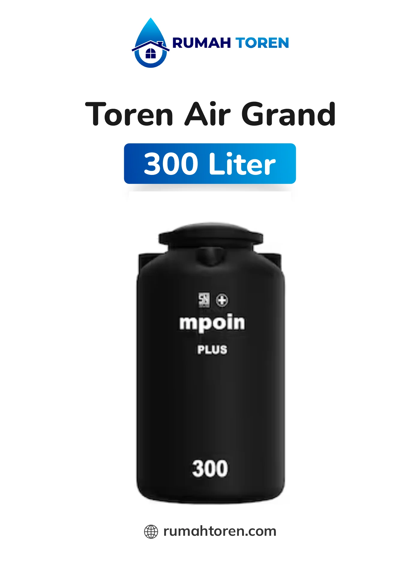 Mpoin Toren Air Wave Series W300 250 Liter Hitam