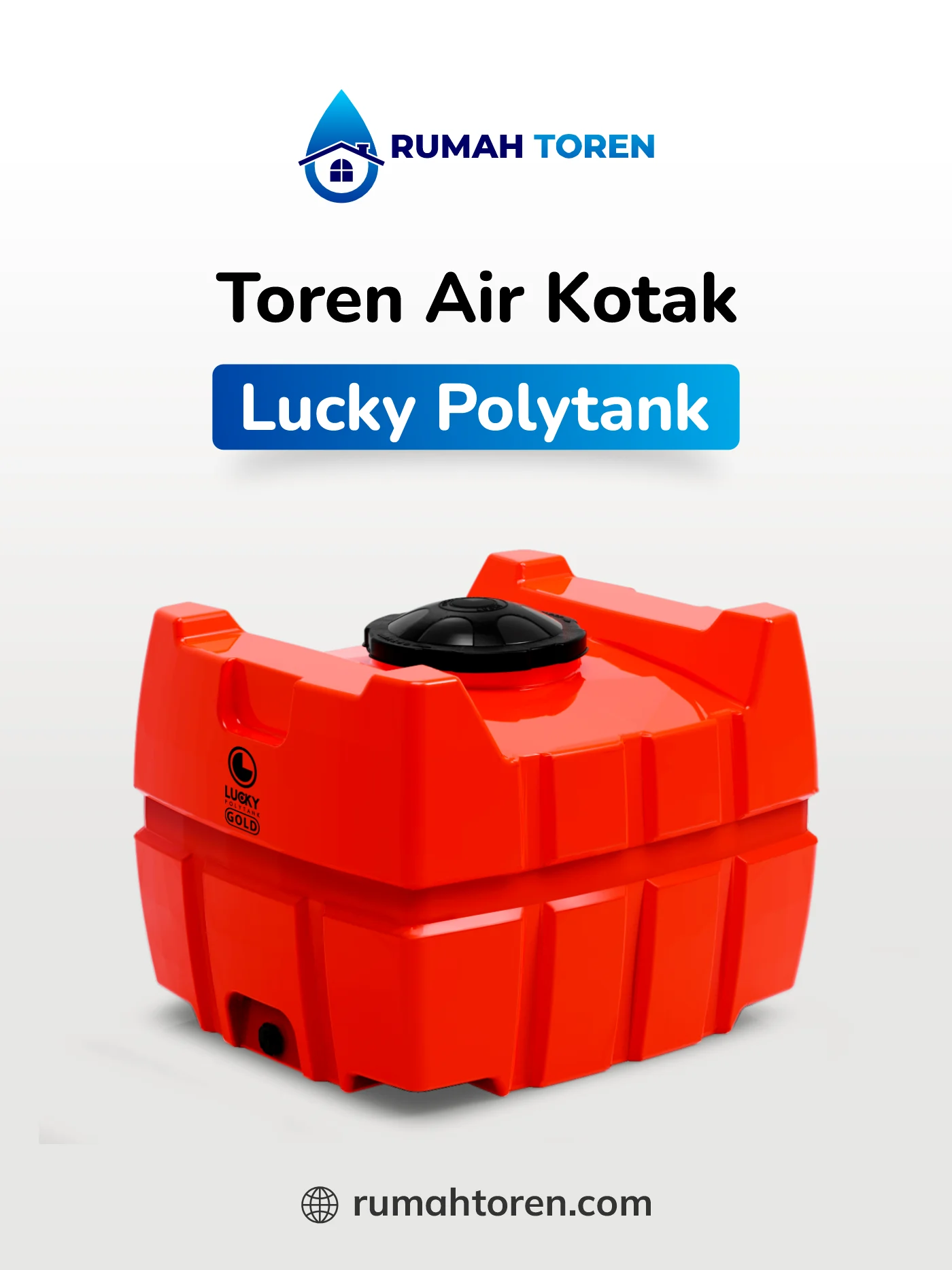 Toren Air Kotak Merk Lucky Polytank