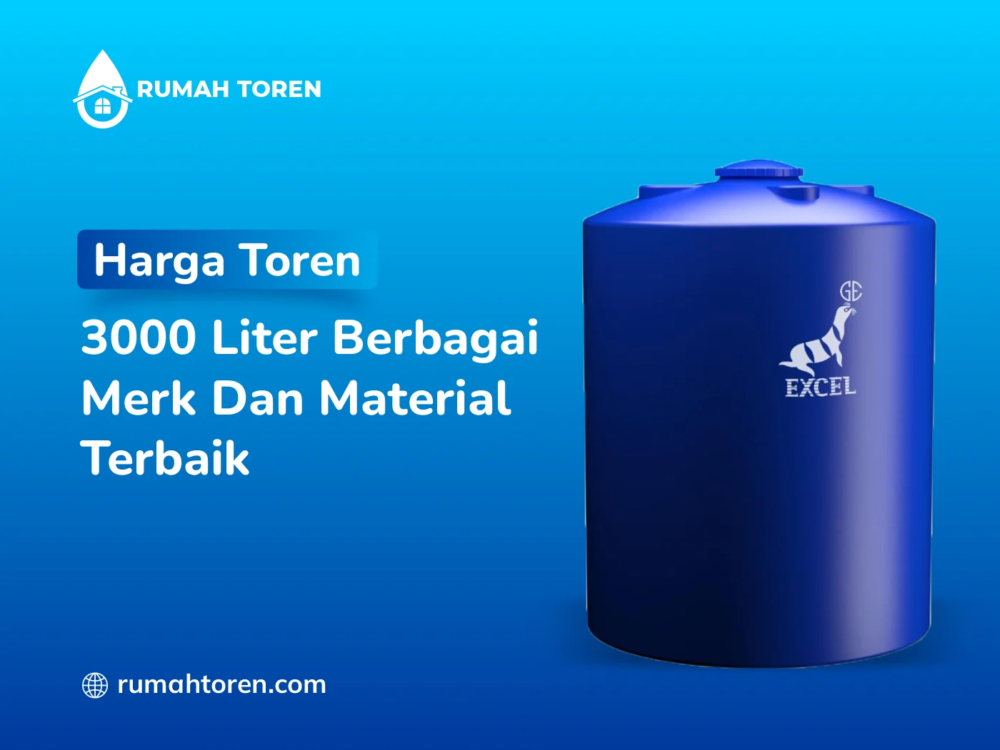 Harga Toren 3000 Liter Berbagai Merk Dan Material Terbaik