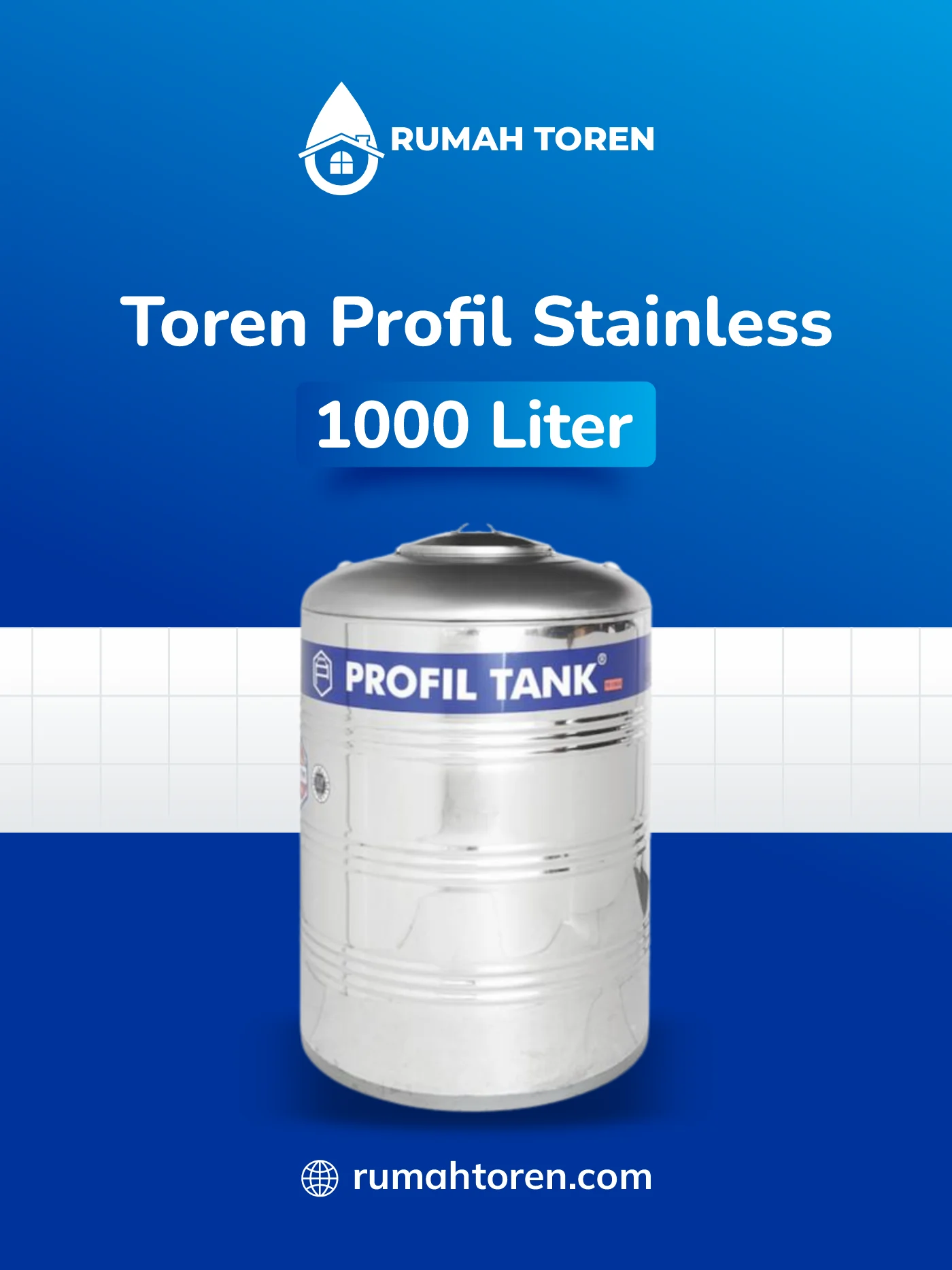 Kisaran Harga Toren Profil Stainless Datar 1000 Liter PS 1500 D