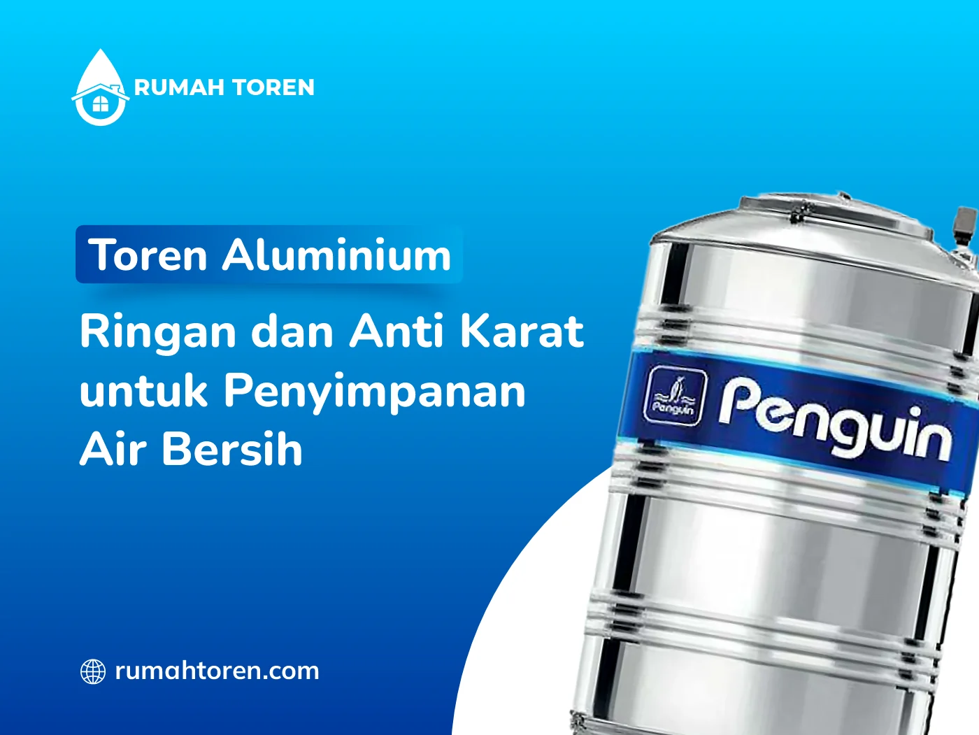 Toren Aluminium Ringan Dan Anti Karat Untuk Penyimpanan Air Bersih