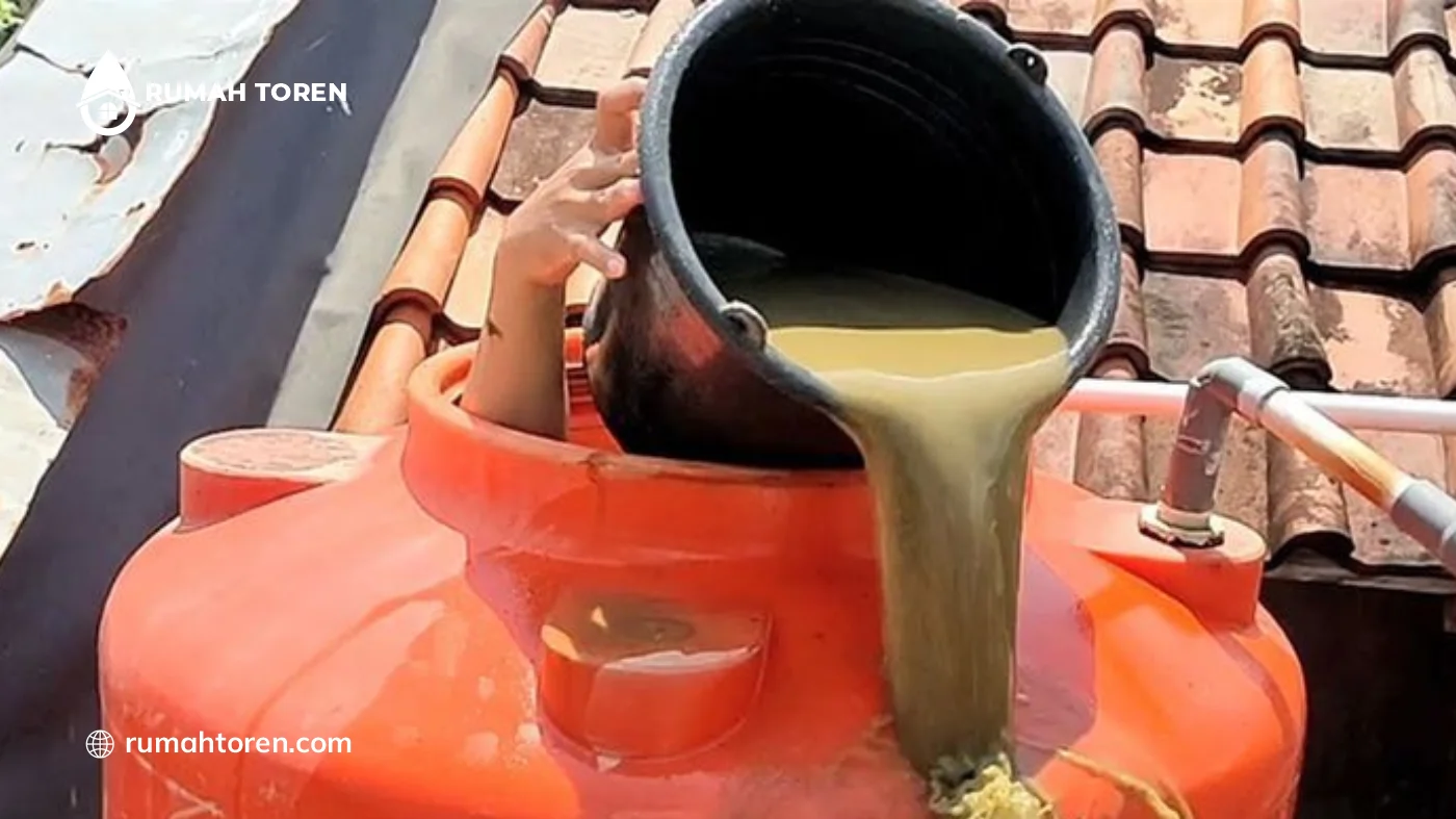 Langkah Mudah Bersihkan Endapan Kotoran Toren Sendiri