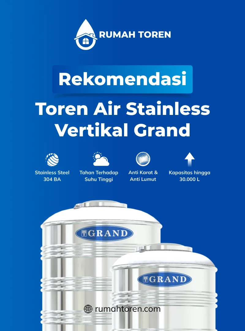 Rekomendasi Toren Air Stainless Vertikal Grand