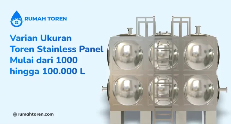 Varian Ukuran Toren Stainless Panel Mulai dari 1000 hingga 100.000 L